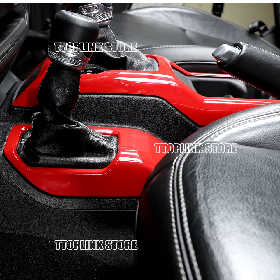 ABS Interior 4WD Gear Shift Panel/Gear Shift Panel Cover for Jeep Wrangler JL/for Jeep JT Gladiator 2018 Up Car Accessories
