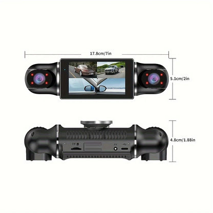 Cámara de salpicadero para coche de 1080P con GPS, WIFI, aplicación, grabadora de vídeo de 4 lentes, DVR de 360°, cámara de visión trasera, monitor de estacionamiento, caja negra, accesorios para coche