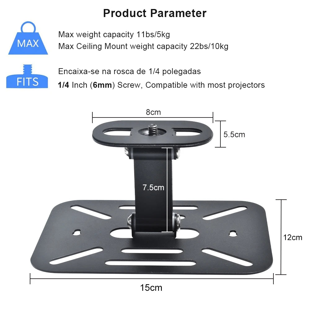 Projector Stand for Home Theater Projetor Bracket Suit for HY300 HY320 XGIMI JMGO XiaoMi Magcubic Ceiling Table Wall Mount