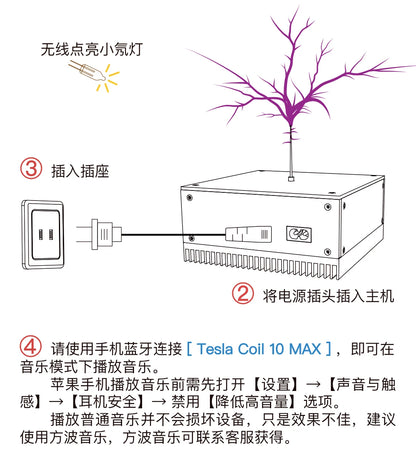 Tesla Coil in the Palm of Lightning Vinyl Disc Plate New Science Experiment Tools Music Can Be Touched Static Electricity