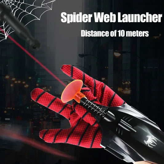 Spiderman Launcher Web Shooters Wrist Launcher With Infrared Aiming Soft Bullet Gun Suction Cup Ejection Toy Children's Gift