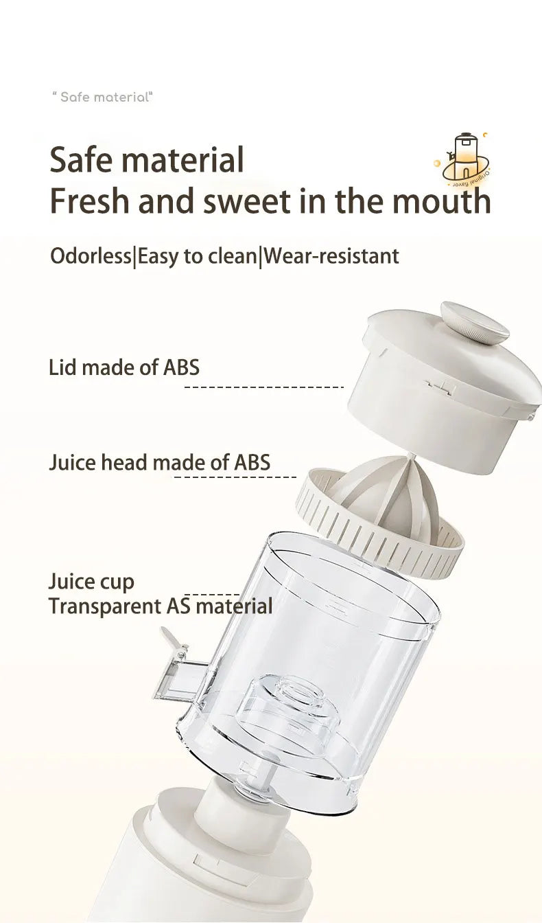 45W Electric Juicer 1500mAh Rechargeable Automatic Blender Fruit Squeezer  Portable Shakes Smoothie Fruit Separation Raw Juicer