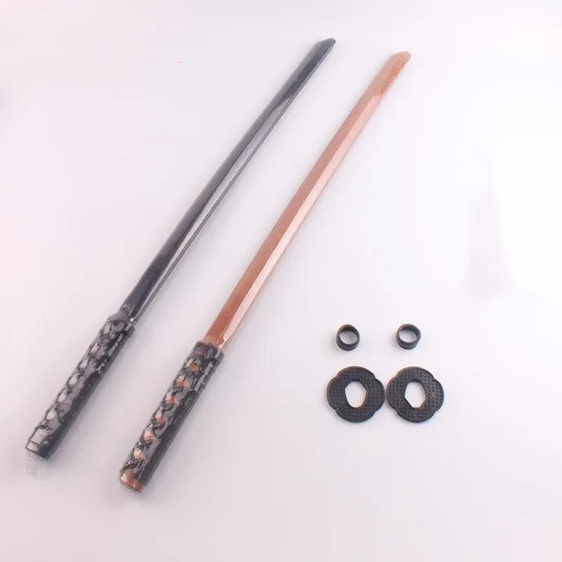 60cm Demon Katana Wood Sword Cosplay Performance Props Ninja Sword Toy For Children Aikido Wooden  Knife