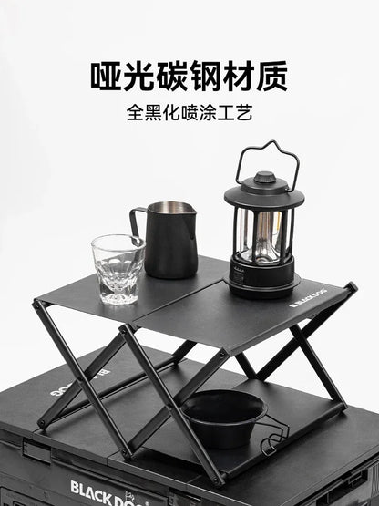 Black Dog Tool Storage Folding Camping Edc Multifunctional  Table Technological Gatgets Travel Multi-purpose  Telescopic