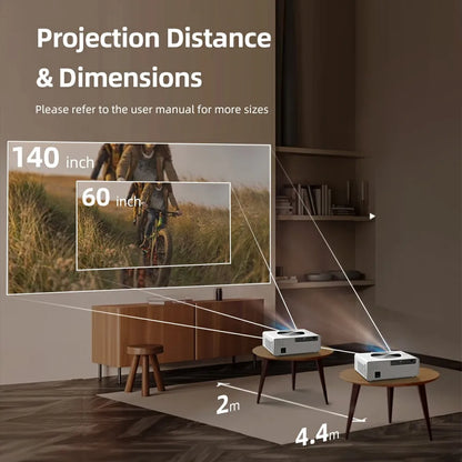 Proyector AUN Full HD de alto rendimiento Android TV 4K Cine en casa 3D Enfoque automático eléctrico 200 pulgadas Cine en casa WIFI AKEY7 MAX