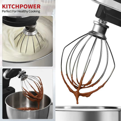 5Q 6Q Wire Whip Attachment for Tilt-Head Stand Mixer for KitchenAid Stainless Steel Egg Cream Stirrer, Flour Cake Balloon Whisk