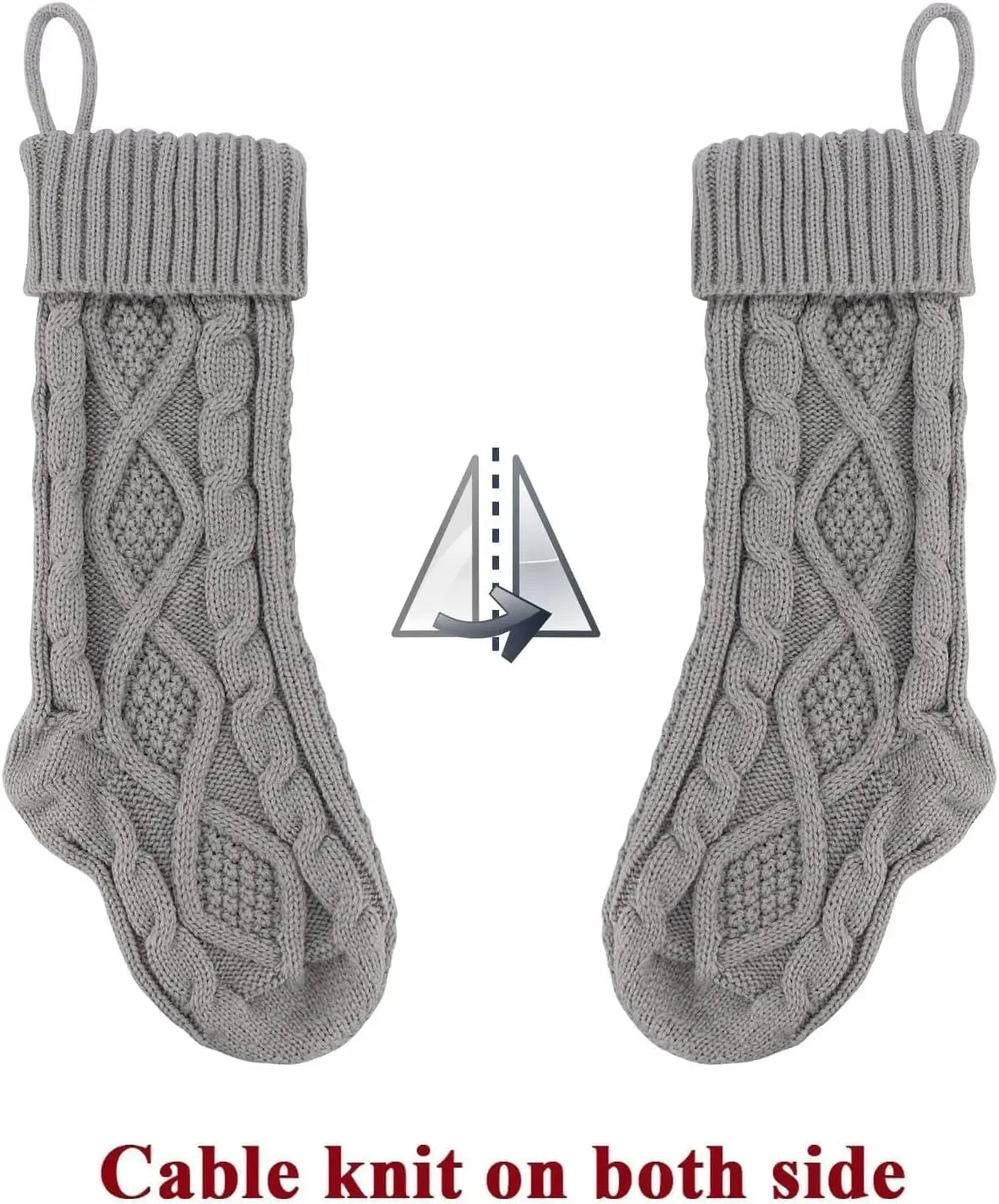 6-8PACK Christmas Stockings 18In Cable Knit Fireplace Stockings Rustic Hanging Xmas Stockings Farmhouse Boho Decorations Family