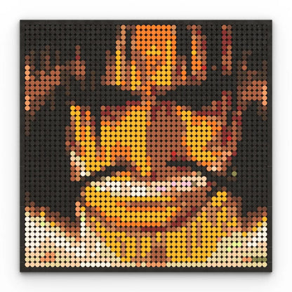 One Piece Anime Figures Luffy Brook Nami Robin Sanji Franky Blocks Brick Pixel Art Decoration Toys Kids Christmas Birthday Gifts