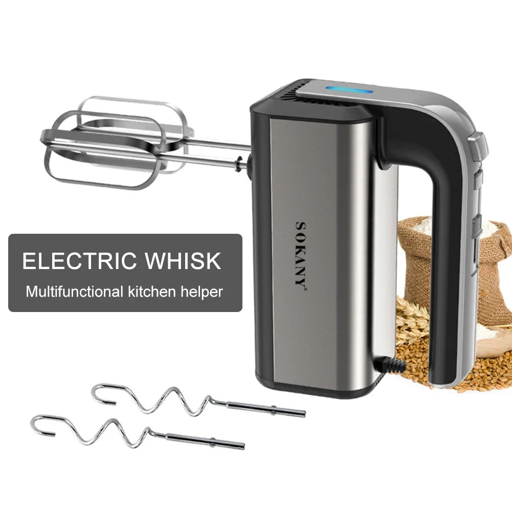800W High Power Electric Food Mixer Dough Blender Egg Beater Spiral Whisk Cream Mixer For Household Kitchen Cooking Tools