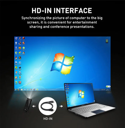 Portable mini projector android 9 1G 8G HD-MI input 3D 4K movie projector P09-II with mirroring DLP projector
