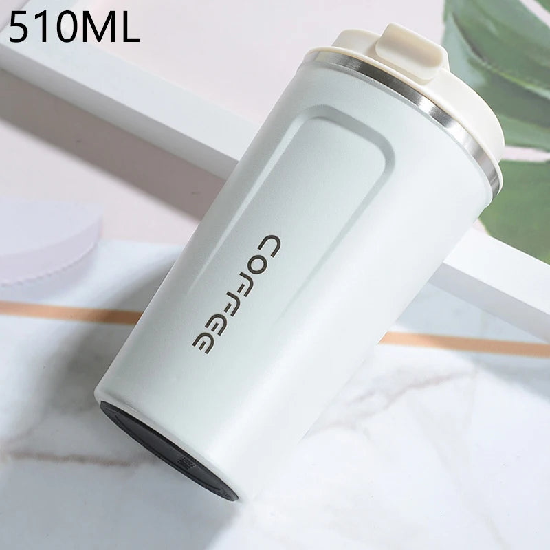 510ml Water Bottle Leakproof Travel Thermo Cup Double Stainless Steel For Tea Water Coffee Mug Car Thermos Mug