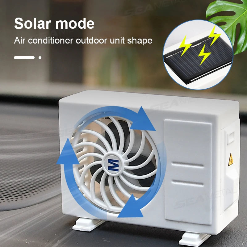 SEAMETAL Car Perfume Diffuser Solar Mini Air Conditioner Decorative Air Freshener Air Outlet Car Aromatherapy Fragrance Tablet