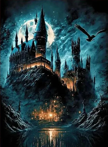 5d Diy Diamond Art Painting Kits Harry Potter Hogwarts Castle Moon Embroidery Jewelry Home Decor Cross Stitch Cartoon Kids Gift