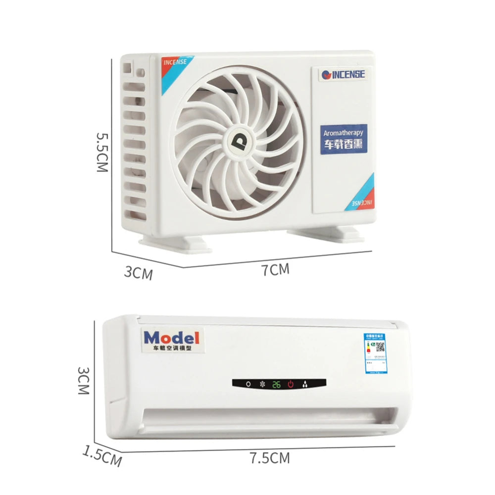 Air Conditioning Car Air Conditioner Shape Model Dashboard Ornaments Solar Powered Air Vent Clip Vehicle Decoration