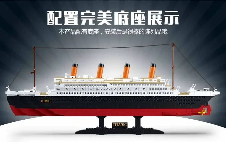 RMS Titanic Cruise Boat Ship Building Blocks Sets,10294  Compatible Bricks City Model Building Kits 3D Hobbies For Children Toys