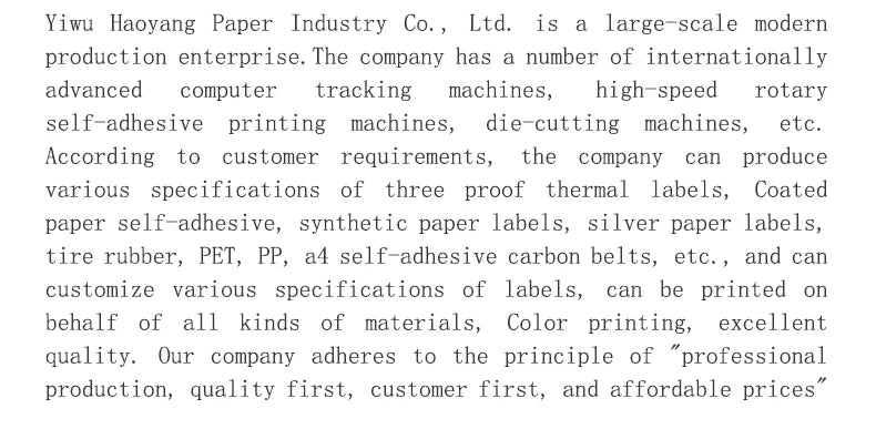 100mm Width Multiple Size Thermal Labels Paper Roll Stickers White Blank Labels For Thermal Label  Self-Adhesive Paper Stickers