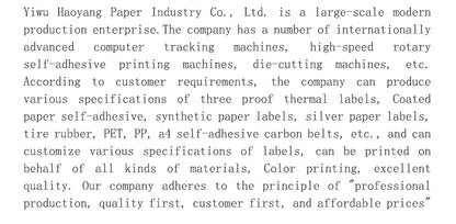 100mm Width Multiple Size Thermal Labels Paper Roll Stickers White Blank Labels For Thermal Label  Self-Adhesive Paper Stickers