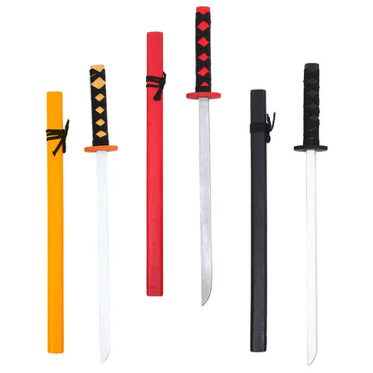 3pcs Toy Halloween Party Cosplay Wooden Katana Wood Cosplay Prop Japanese Kids Toy