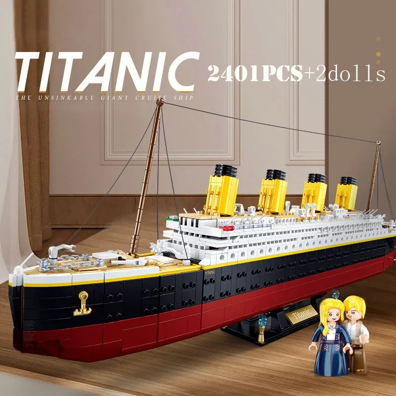 RMS Titanic Cruise Boat Ship Building Blocks Sets,10294  Compatible Bricks City Model Building Kits 3D Hobbies For Children Toys