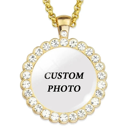 Collar con foto personalizado, cruz circular en forma de media luna, búho esférico, con una variedad de opciones de regalos para amigos