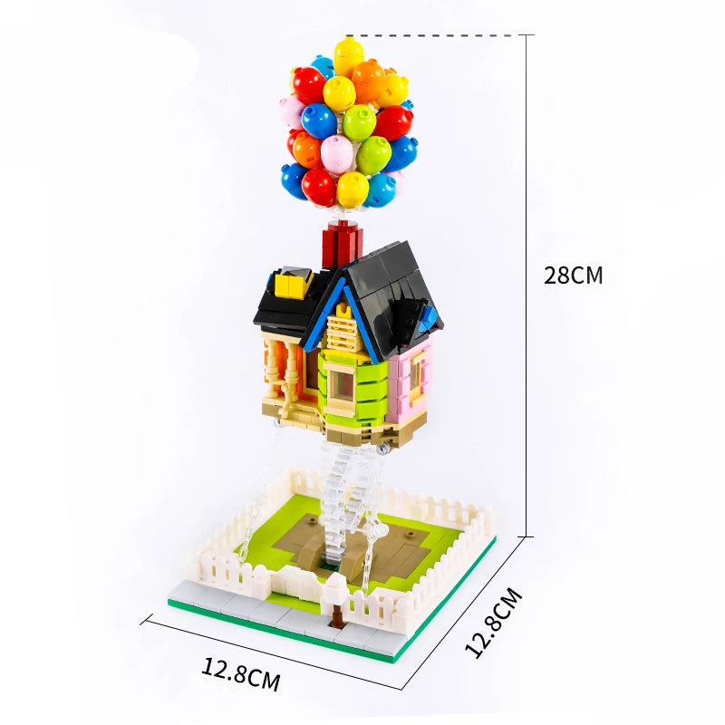 635pcs Ideas Balloon House Flying Up Home Garden Sky Adventure 7025 Building Block Sets Compatible With Model Toy Kid Gift