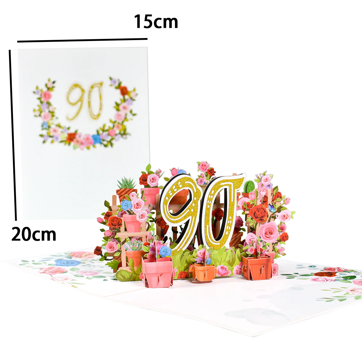 Tarjeta de aniversario emergente con números 1, 10, 28, 21 y 30 en 3D para cumpleaños, bodas