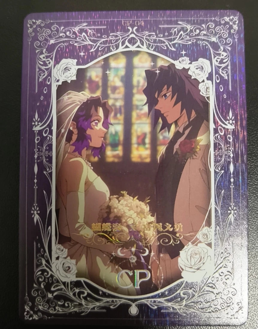 Anime Demon Slayer Kamado Tanjirou Agatsuma Zenitsu Kochou Shinobu Kanroji Mitsuri Rare Collection Card Birthday Gift Toys