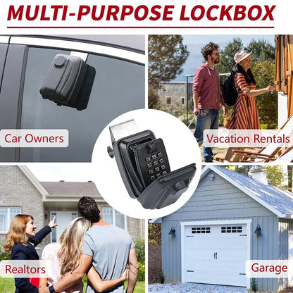 Portable Car Window Hanging Antitheft Code Key Box With 12Digits Code Waterproof Anti-theft Key Safe For Office Home Outdoor Use