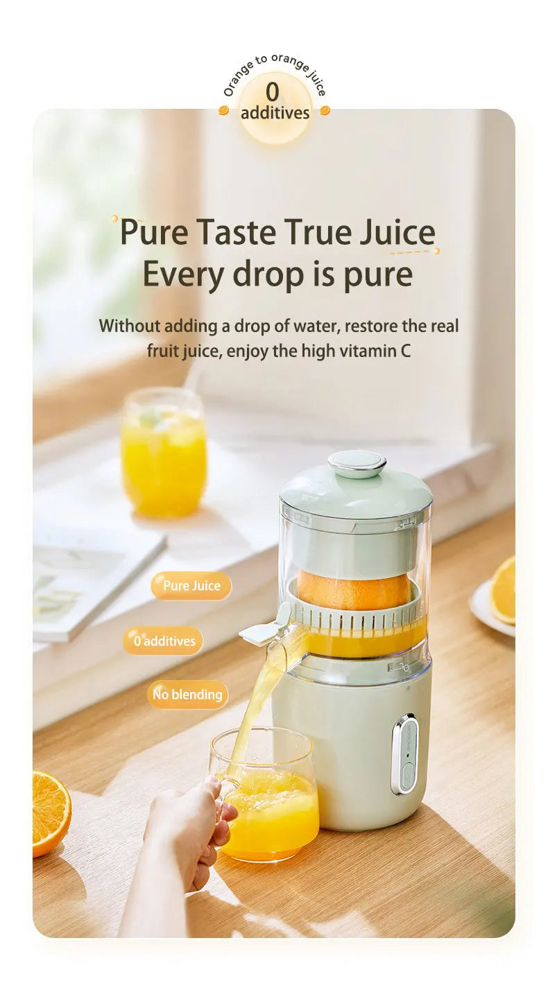 45W Electric Juicer 1500mAh Rechargeable Automatic Blender Fruit Squeezer  Portable Shakes Smoothie Fruit Separation Raw Juicer