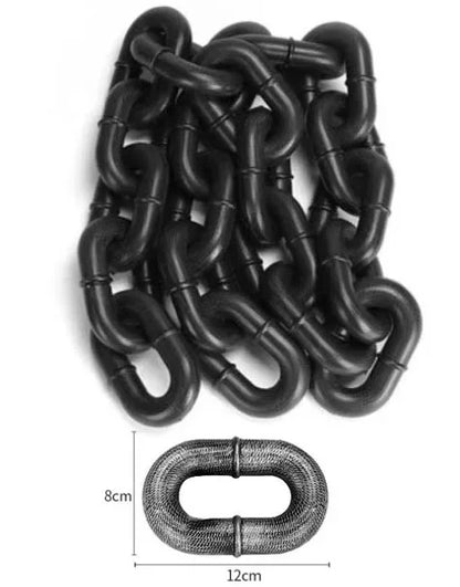 Pet traction rope, hollow plastic simulation iron chain, internet-famous funny and amusing props
