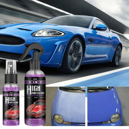 10-1PCS 3 In 1 Car Ceramic Coating Spray 100/30ML Car Nano Spray Hydrophobic Car Scratch Repair Body Hydrophobic Layer Auto Acce