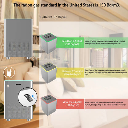 Portable Air soil water radon detector granite basements Radon Detector ceramic marble tile monitor Gas Detectors Smart Radon t