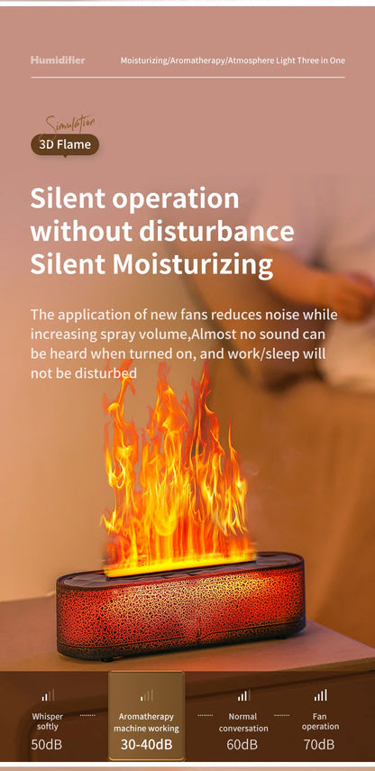 Rainbow Aroma Diffuser Fire Flame USB Air Humidifier for Home Room Fragrance Essential Oil Diffuser Remote Control Aromatherapy