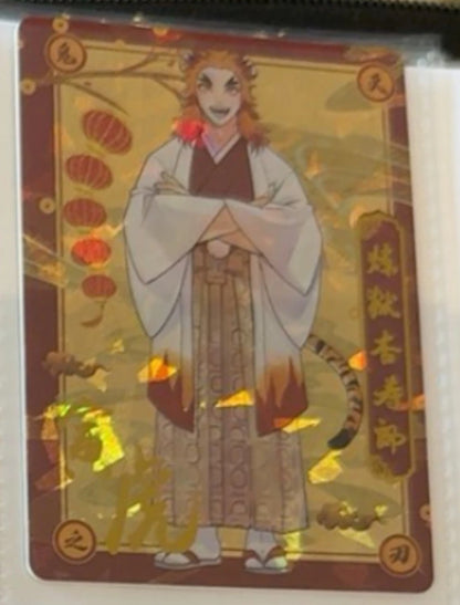 Anime Demon Slayer Kamado Tanjirou Kochou Shinobu Kanroji Mitsuri Iguro Obanai Collection Card Birthday Gifts Children's Toys