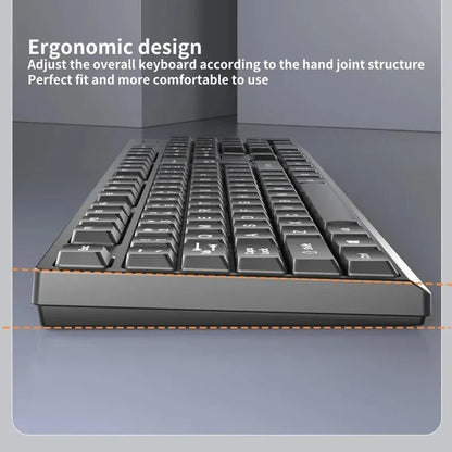 Juego de teclado y ratón inalámbricos de 104 teclas, 2,4 G, miniteclado para juegos, kit de teclado y ratón, teclado silencioso para ordenador portátil, tableta, accesorios para PC
