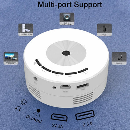 Miniproyector YT200 Proyectores portátiles LED Reproductor multimedia doméstico Audio USB Vídeo Misma pantalla Espejo