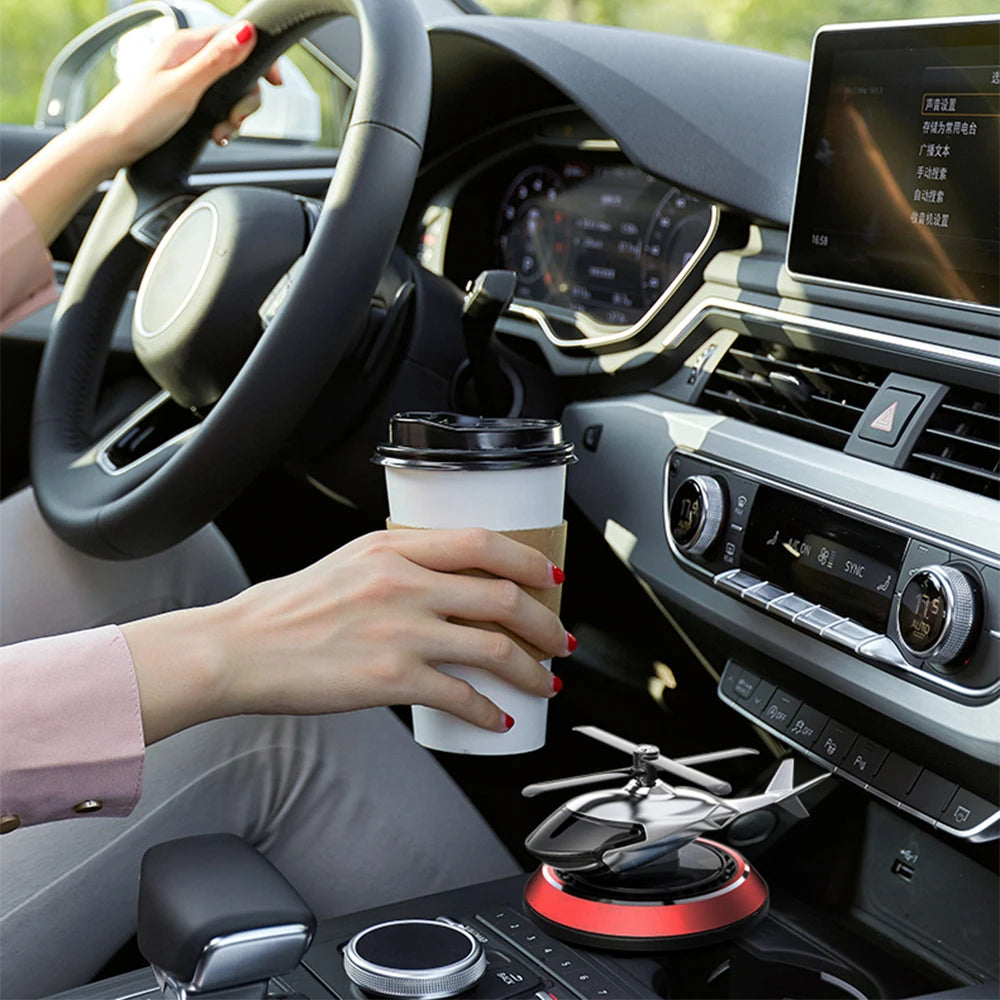 Solar Plane Car Air Freshener Car Fragrance Perfume Fresh Vent Air Aromatherapy Dashboard Handrail box Decoration Aroma Diffuser