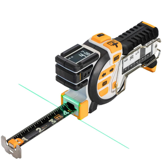 Christmas.T1 Tomahawk Digital Tape Measure - Professional Accurate Measuring Tool, Green Laser, E-Paper Measuring List