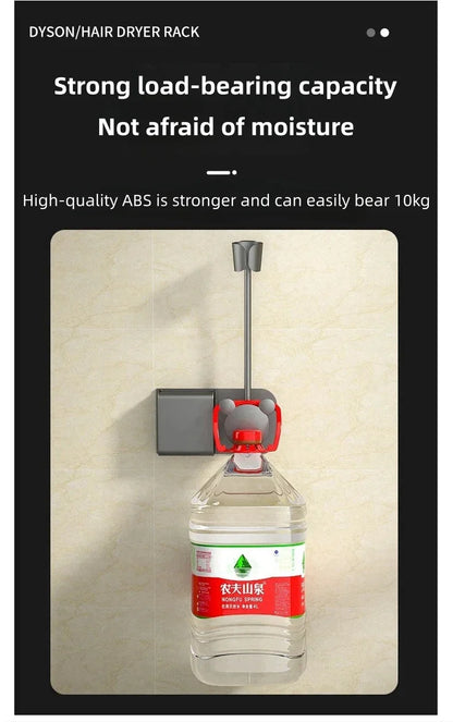 Bathroom Shelf on The Wall Without Drilling Multifunctional Storage Shelves Organizer Bathroom Hair Dryer Holder Toilet Cradle