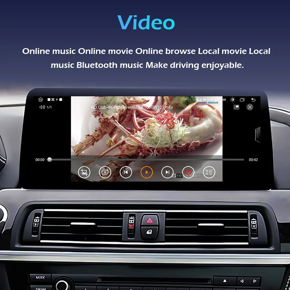 Android 14 Wireless CarPlay For BMW 5 Series F10 F11 2011 - 2017 CIC NBT System Car Radio Multimedia Video Player Navigation GPS