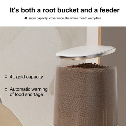 4L Automatic Smart Pet Feeder for Cats & Dogs Single/Dual Bowls Optional Stainless Steel Bowl Key/Wifi App Control