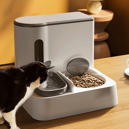Comedero automático para perros y gatos 2 en 1 Comedero automático Dispensador de agua Juego de cuencos de agua y comida para mascotas Suministros para mascotas para perros y gatos