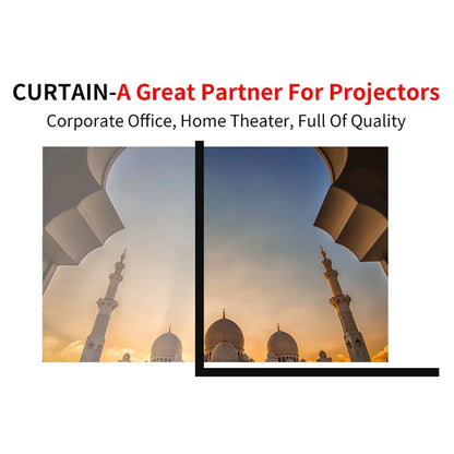 60-150 inch Portable Foldable Projector Screen High Density White No Creases Soft Projection Screen 16:9 for Home Indoor Outdoor