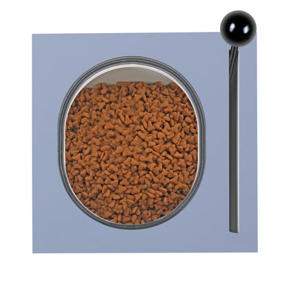 Vintage Style 10L Grey Pet Storage Feeder Moisture-proof Healthy Cat and Dog Food Bucket High-end No stoop