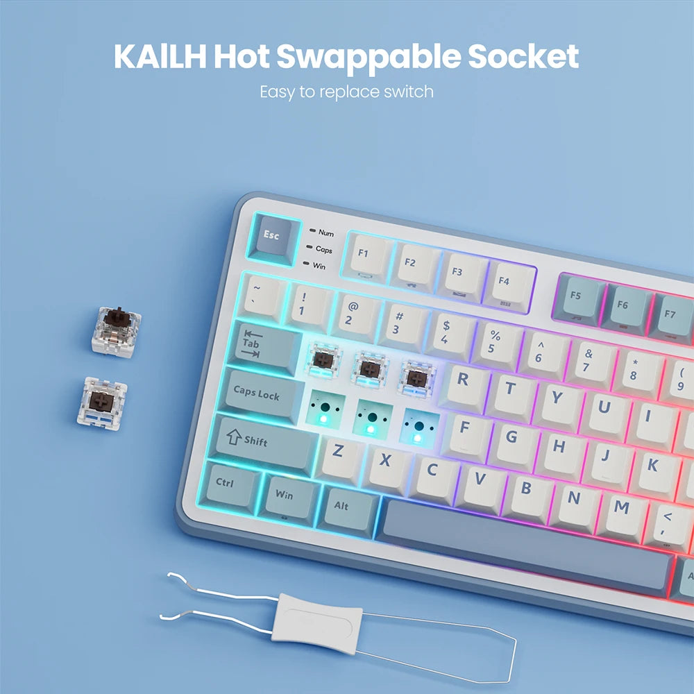 RK ROYAL KLUDGE S98 Mechanical Keyboard Top Mount TFT Screen 98 Keys RGB BT5.0/2.4G/USB-C Wireless Gamer Keyboard Hot Swappable