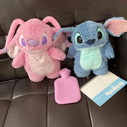 Original Disney Zoobies Hot Water Bag Warm Winter Plush Doll Plushie Lotso Stitch Doll 2-In-1 Useful Gift Toys For Children ﻿