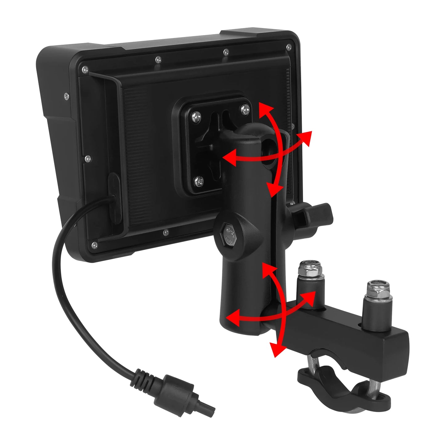 Podofo 5" Moniteur de moto Carplay Écran intelligent de voiture Portable Moto Sans fil Android Auto Navigation GPS IPX7