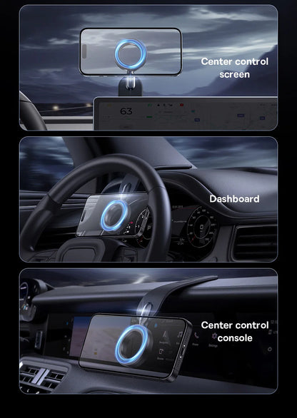 Support magnétique Baseus pour téléphone portable de voiture, support pliable pour iPhone 12 13 14 Pro Max pour Samsung S23