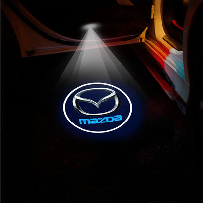 1/2pc Magnetic LED Car Badge HD Wireless Welcome Light Laser Projector Auto Accessories For Mazda Axela Atenza MS Speed CX-3 MPS