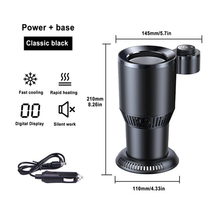 2 In 1 Car Heating Cooling Cup for Coffee Miik Drinks Electric Beverage Warmer Cooler for Travel Mini Car Refrigerator 12V